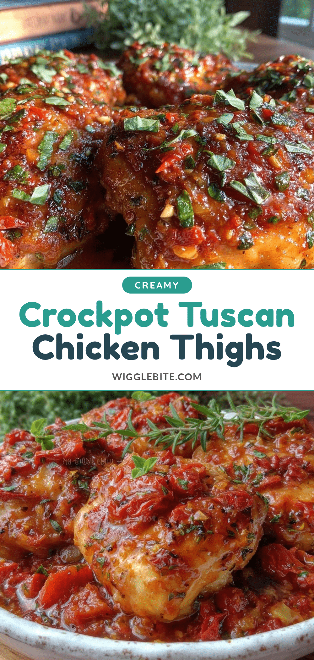 creamy crockpot tuscan chicken thighs recipe