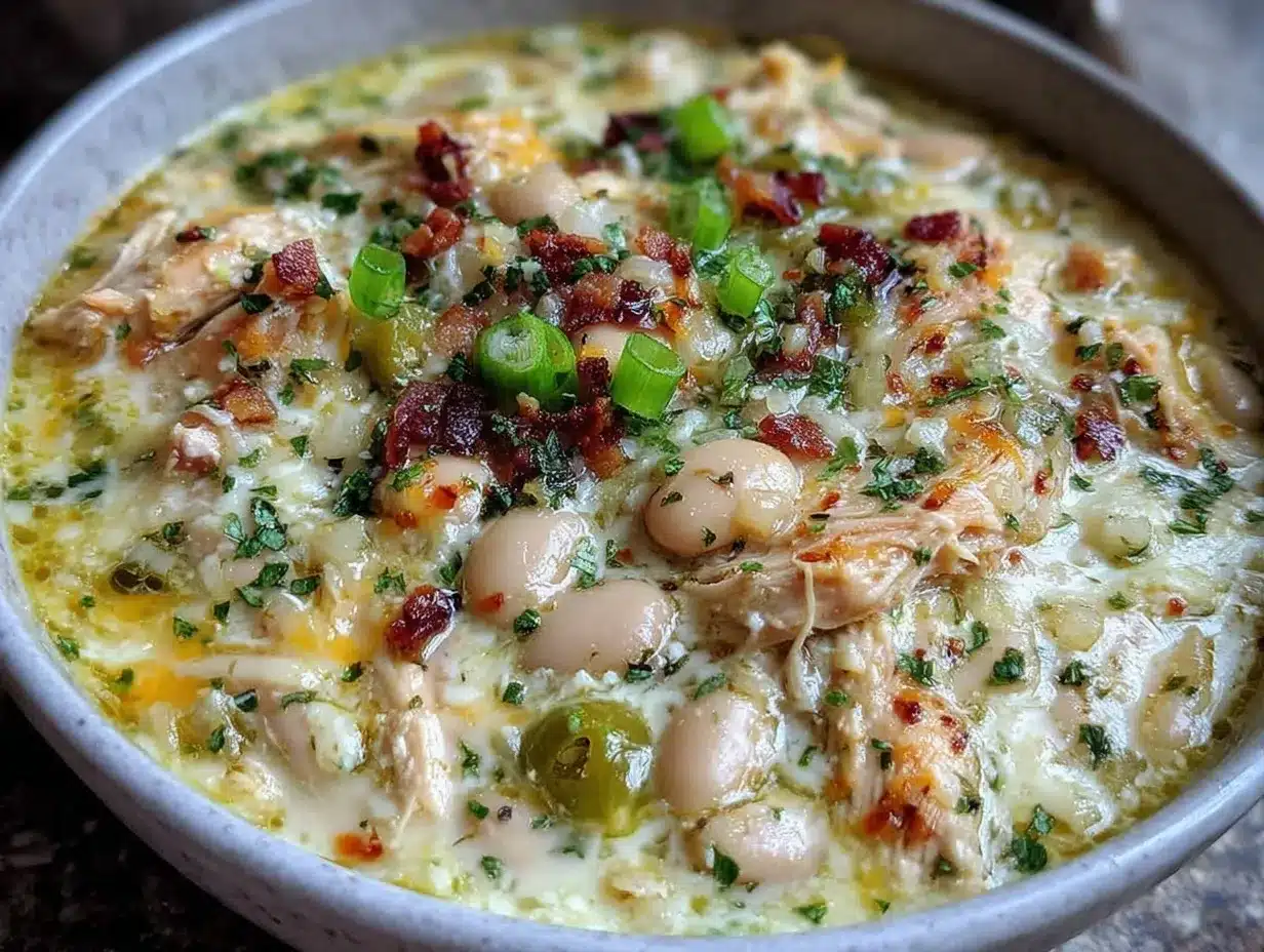 creamy crockpot white chicken chili preparation steps