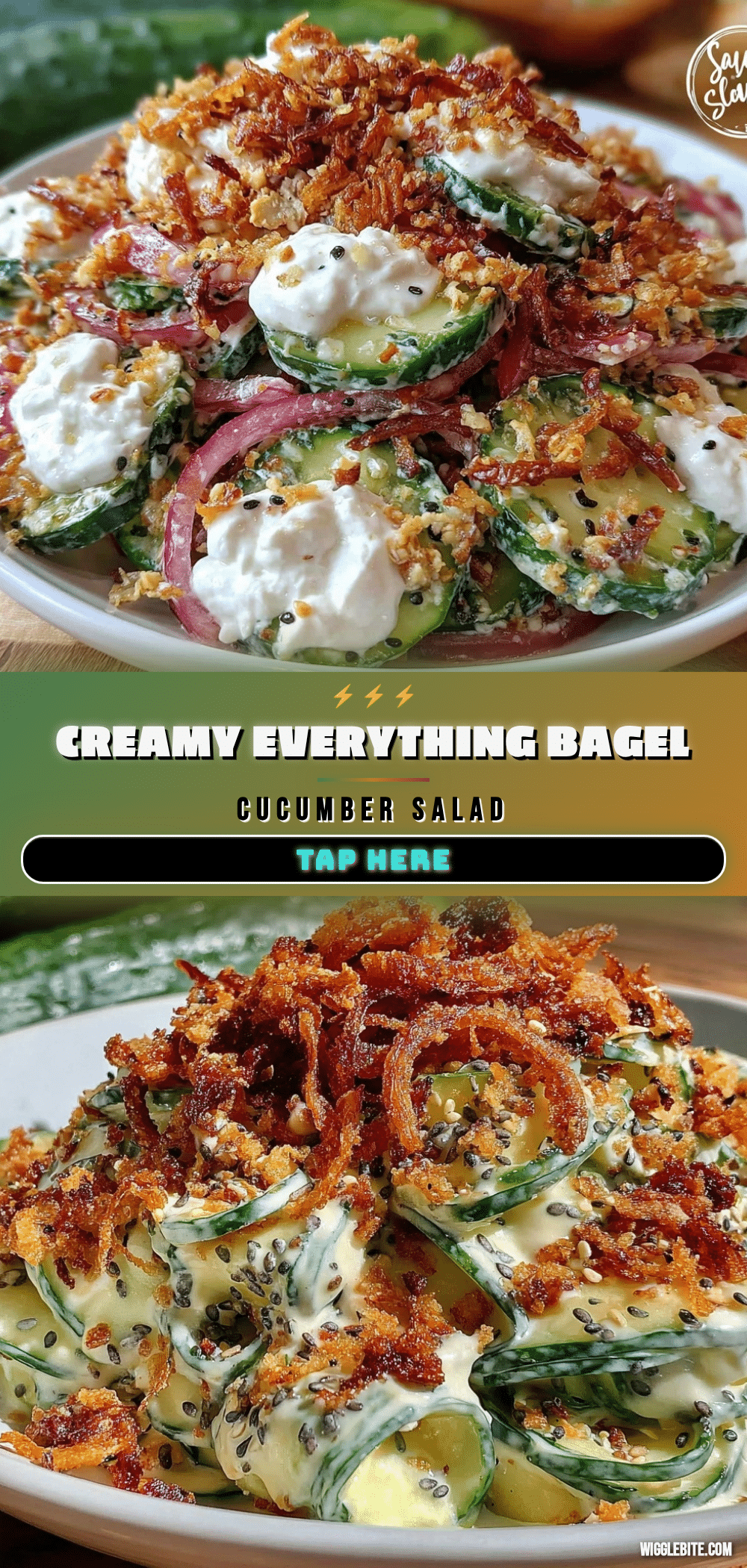 creamy everything bagel cucumber salad recipe