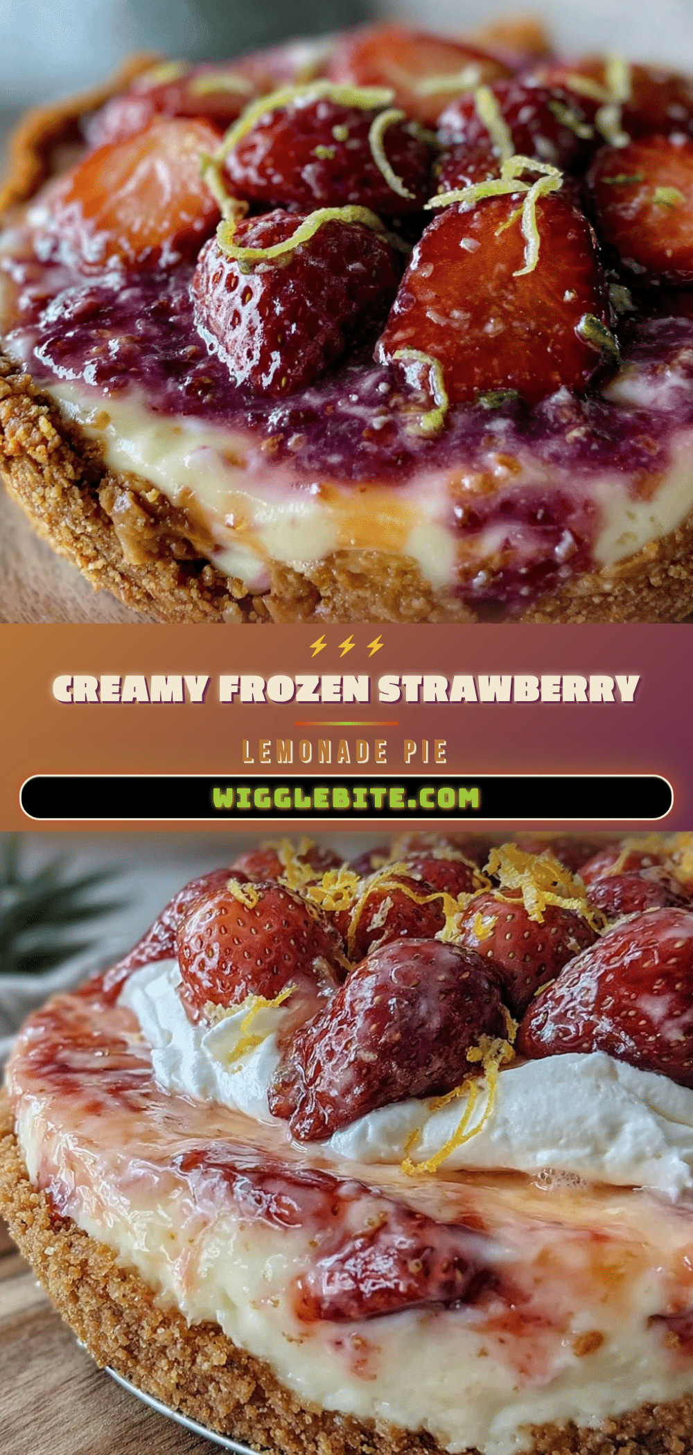 creamy frozen strawberry lemonade pie recipe