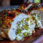 creamy hatch green chile stuffed chicken breast - featured image