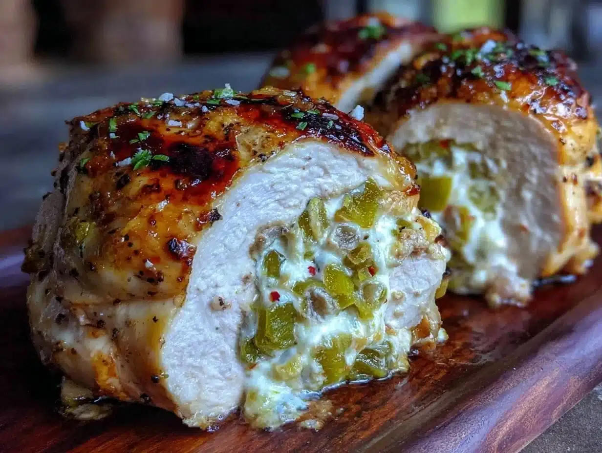creamy hatch green chile stuffed chicken breast - featured image