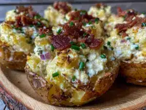 creamy loaded bacon ranch potato salad cups - featured image