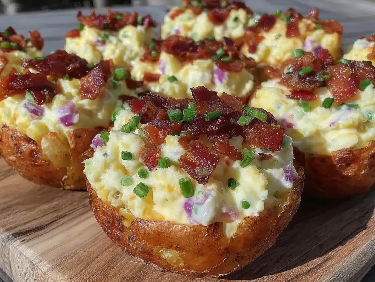 creamy loaded bacon ranch potato salad cups preparation steps