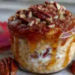 creamy maple pecan overnight oats - featured image