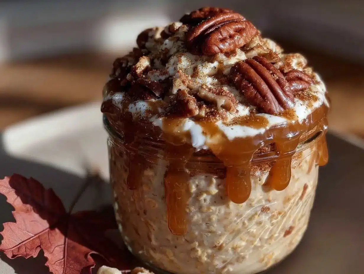 creamy maple pecan overnight oats preparation steps