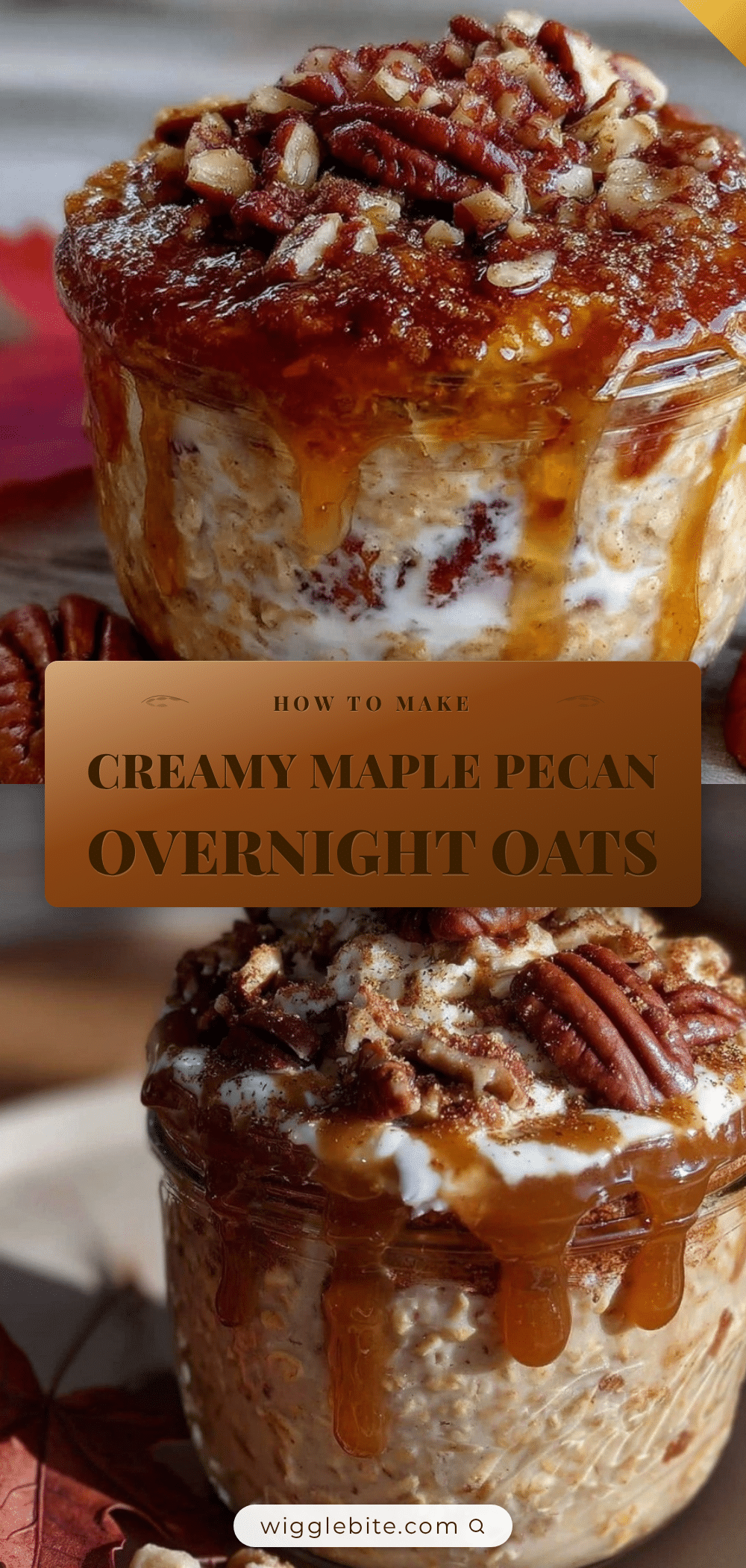 creamy maple pecan overnight oats recipe