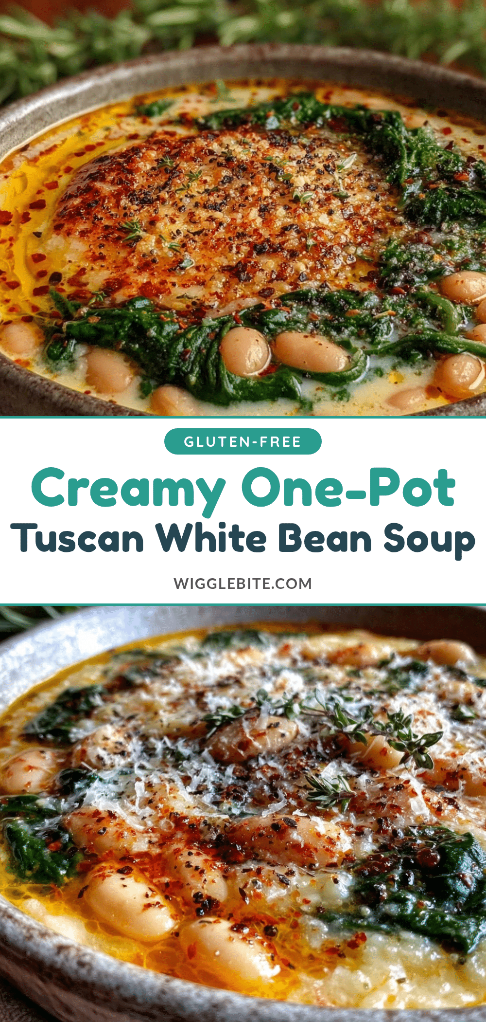 creamy one-pot Tuscan white bean and spinach soup recipe