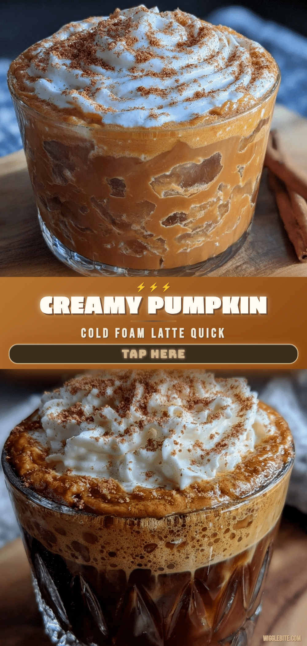 creamy pumpkin cold foam latte recipe