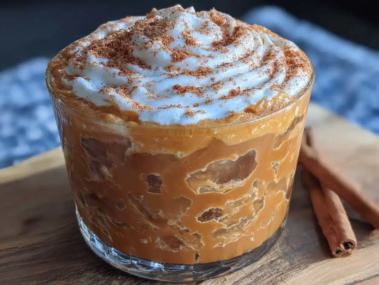 creamy pumpkin cold foam latte - featured image