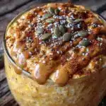 creamy pumpkin overnight oats - featured image