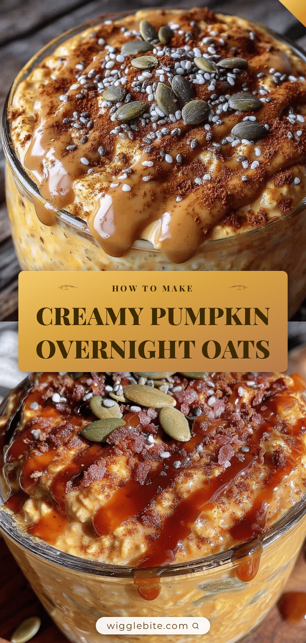 creamy pumpkin overnight oats recipe