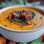 creamy roasted butternut squash soup - featured image