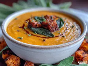 creamy roasted butternut squash soup - featured image