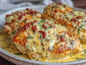 creamy tuscan chicken - featured image