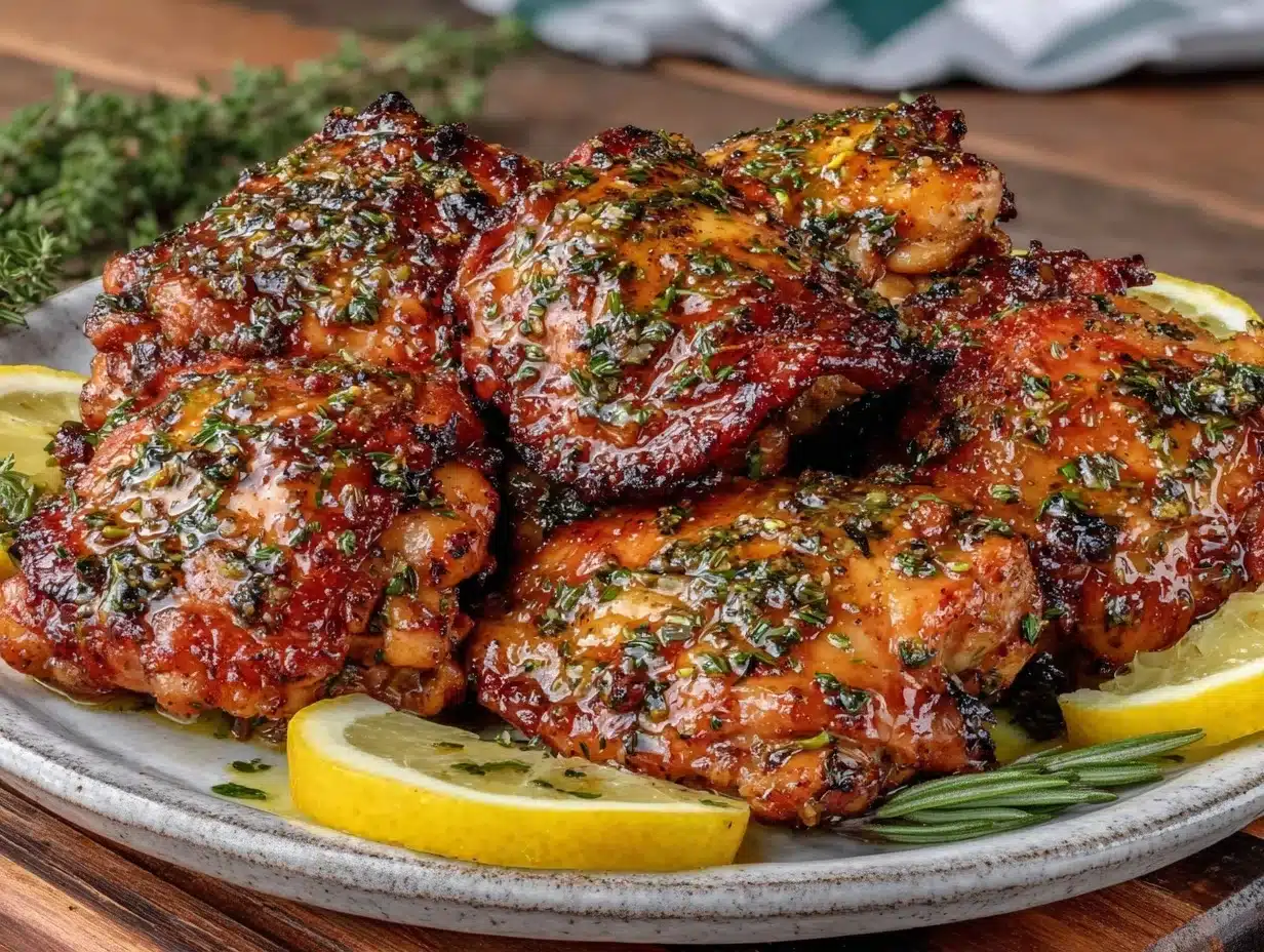 crispy air fryer chicken thighs - featured image
