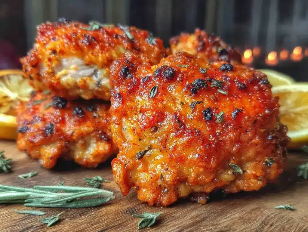 crispy air fryer chicken thighs - featured image