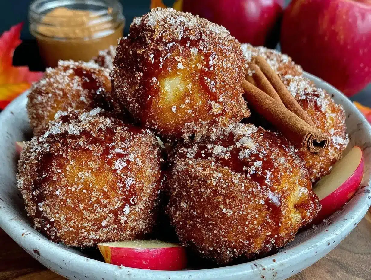 crispy apple cider donut holes preparation steps