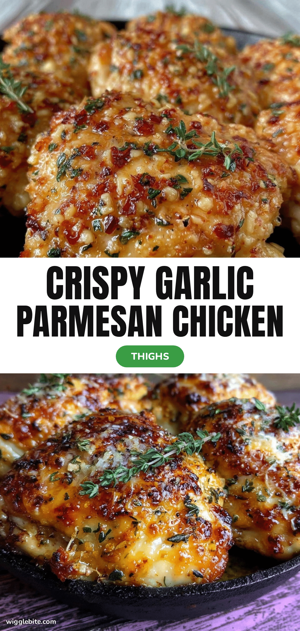crispy garlic parmesan chicken thighs recipe