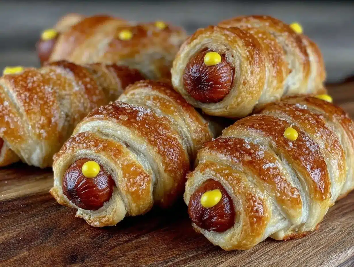 crispy mummy hot dogs preparation steps