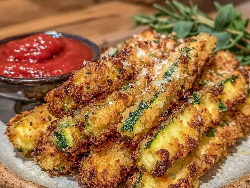crispy panko zucchini sticks - featured image