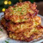 crispy shredded zucchini fritters - featured image