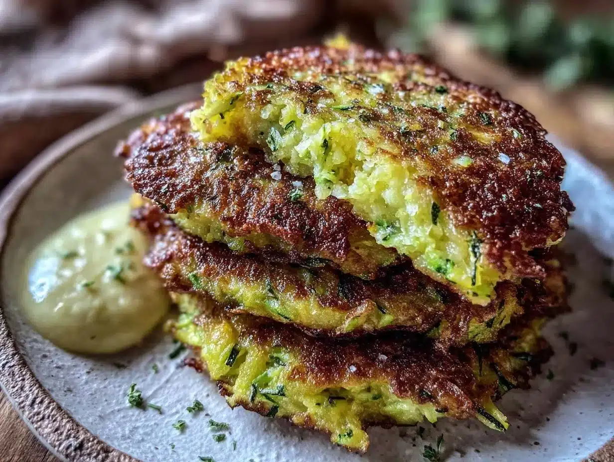 crispy shredded zucchini fritters preparation steps