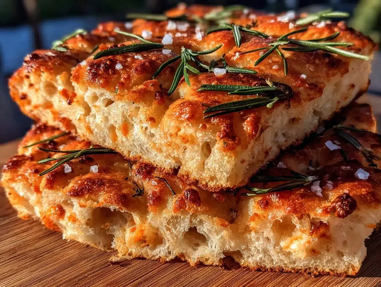 crispy sourdough discard focaccia preparation steps