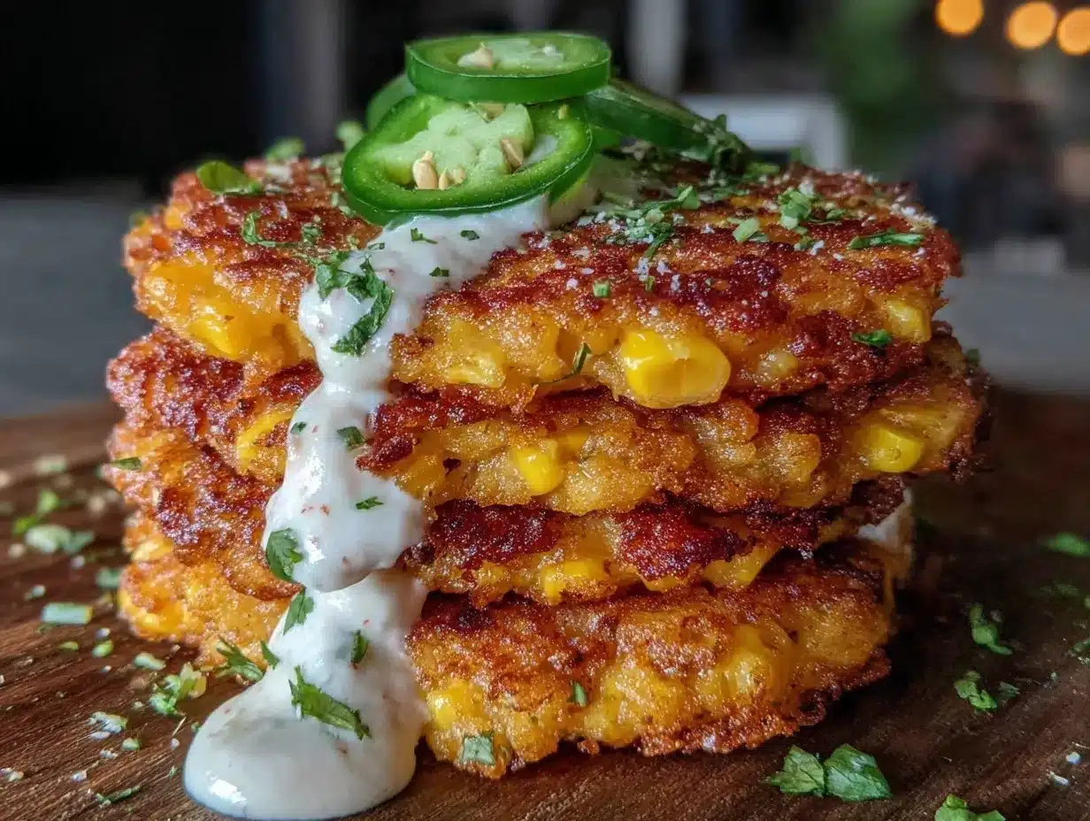 crispy sweet corn and cheddar fritters preparation steps