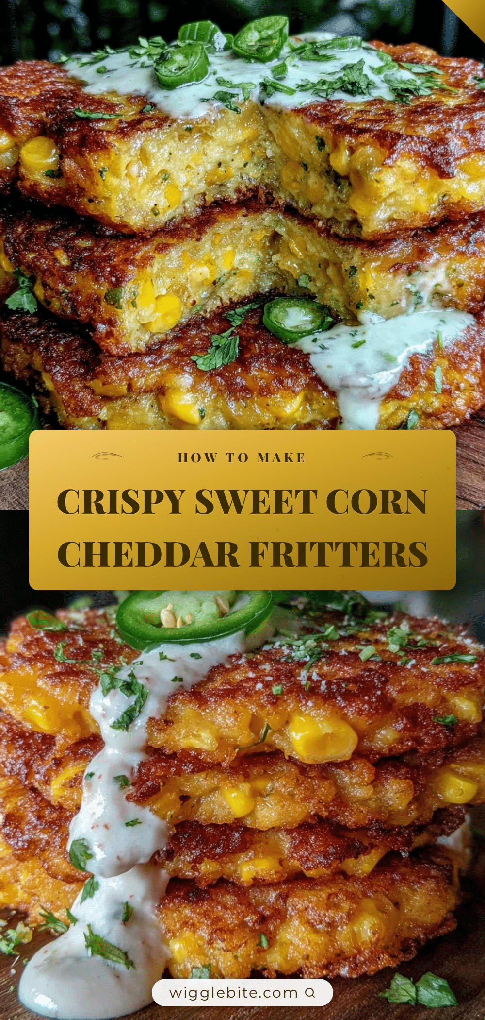 crispy sweet corn and cheddar fritters recipe