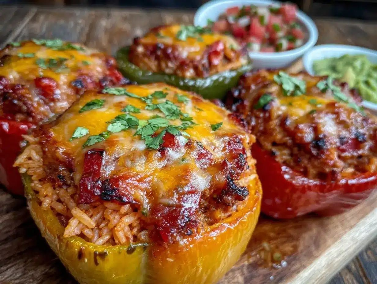 easy cheesy stuffed bell peppers recipe preparation steps