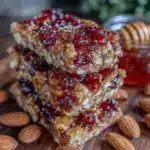 easy chewy no-bake granola bars - featured image