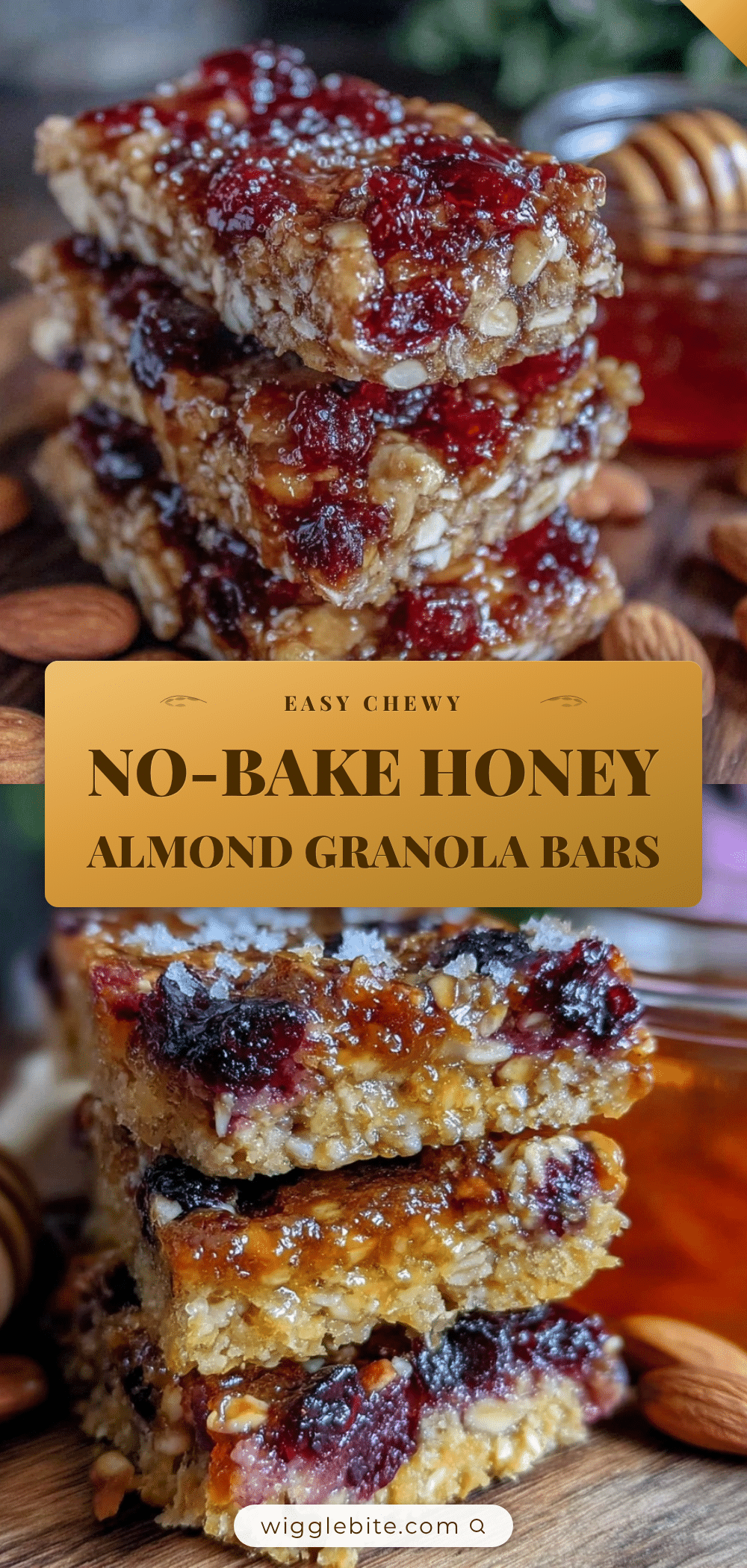 easy chewy no-bake granola bars recipe
