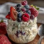 easy creamy mason jar overnight oats - featured image