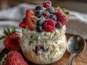 easy creamy mason jar overnight oats - featured image
