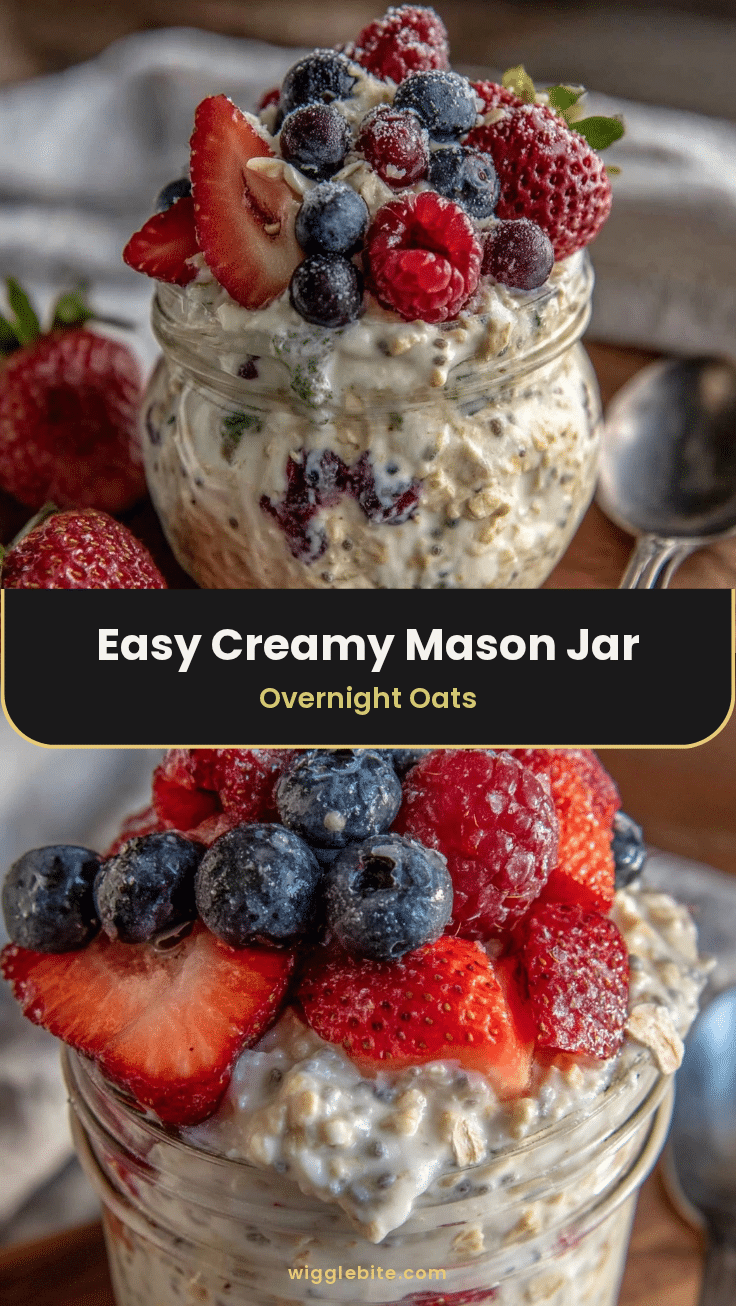 easy creamy mason jar overnight oats recipe