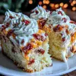 easy firecracker poke cake - featured image