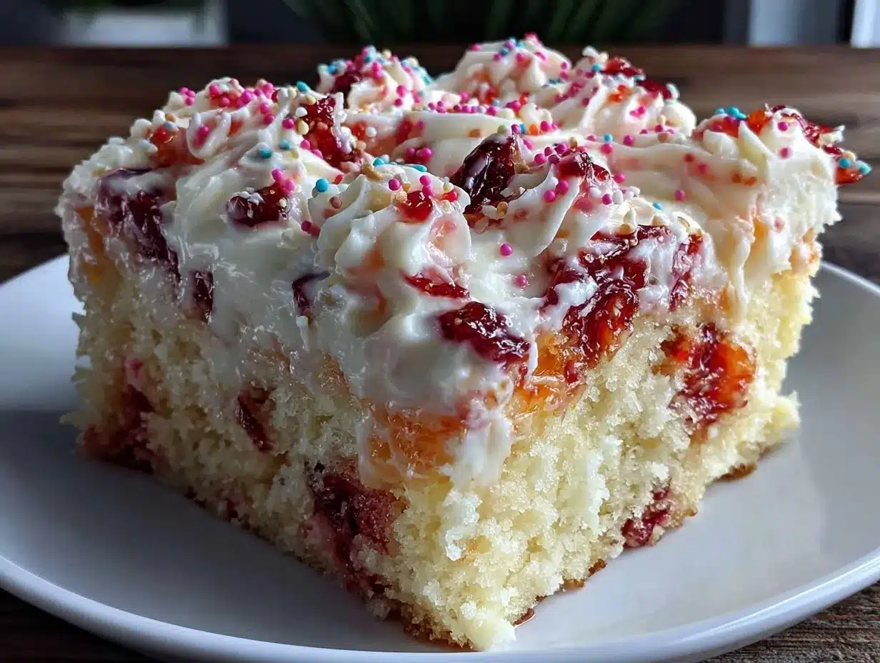 easy firecracker poke cake preparation steps
