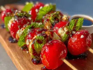 easy mini caprese skewers - featured image