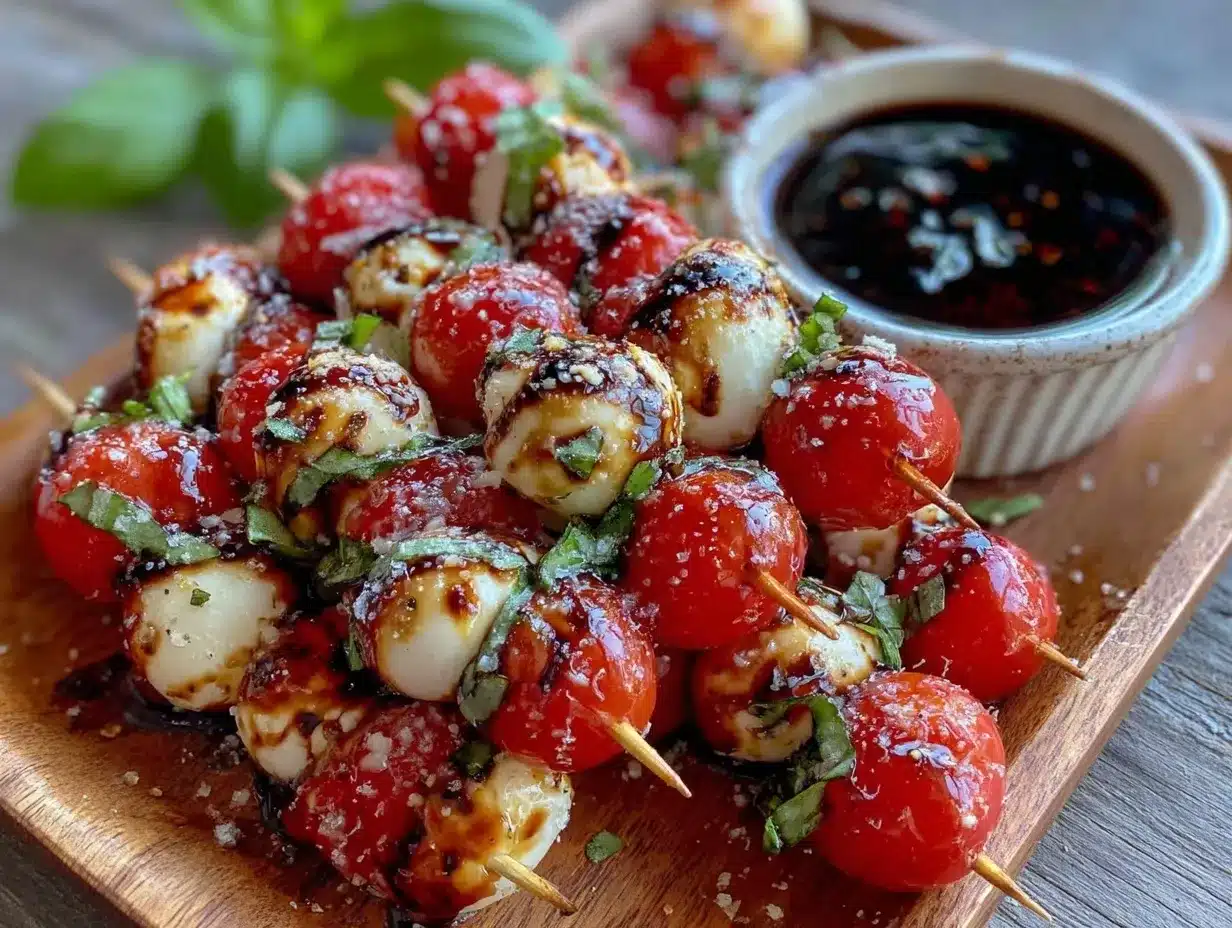 easy mini caprese skewers preparation steps