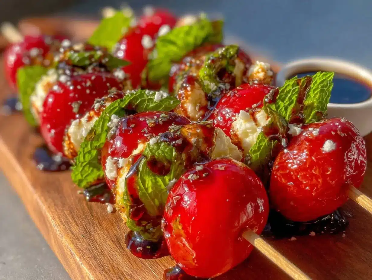 easy mini caprese skewers - featured image