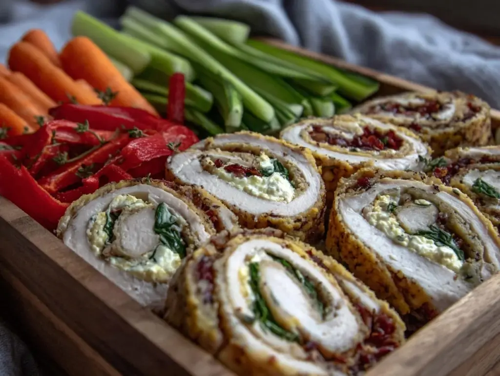 easy turkey pinwheels bento box lunch - featured image