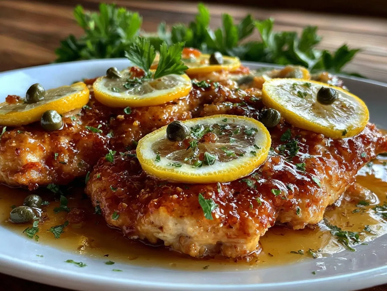 easy zesty lemon garlic chicken piccata preparation steps