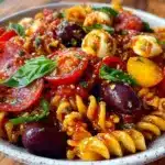 fresh antipasto pasta salad - featured image