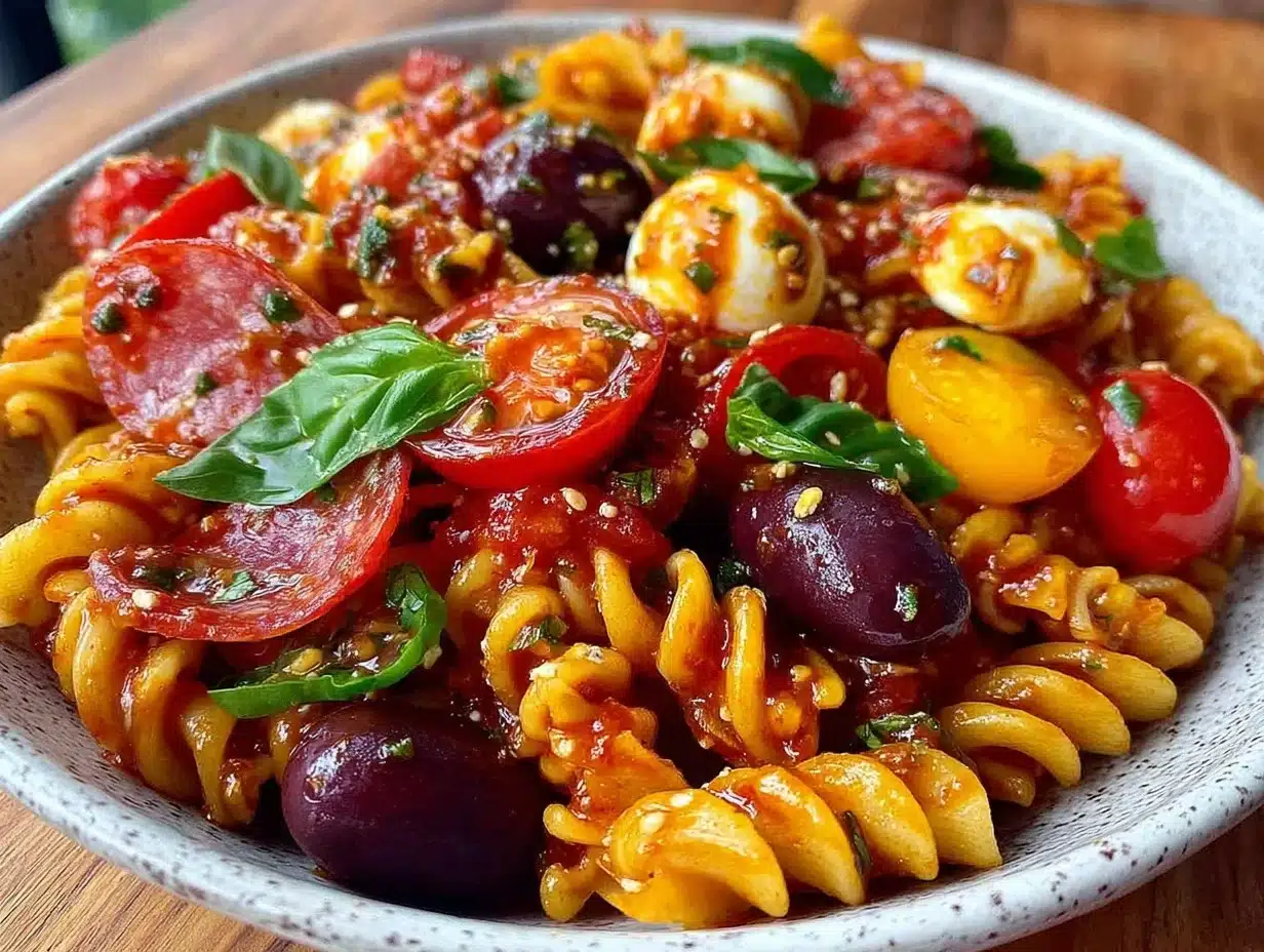 fresh antipasto pasta salad - featured image