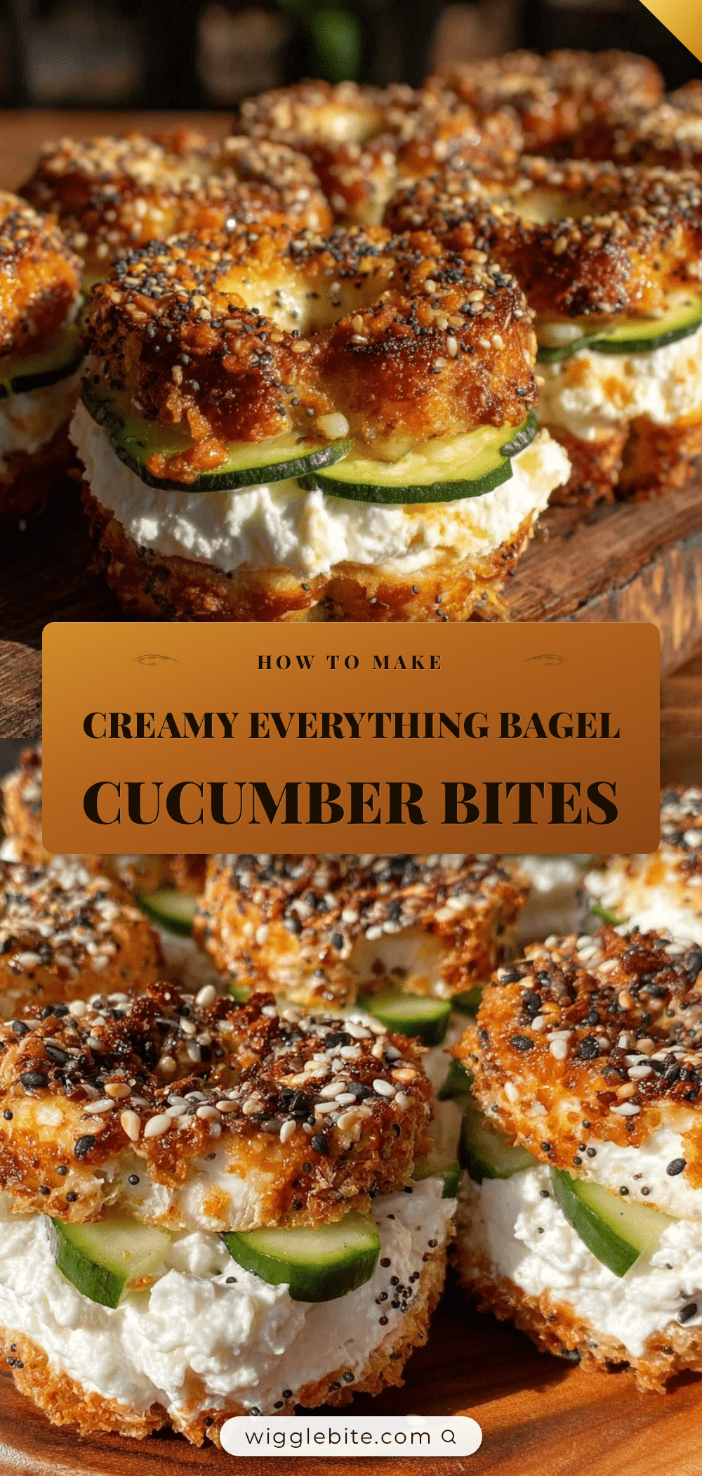fresh cream cheese everything bagel cucumber sandwich bites recipe