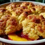 fresh peach cobbler - featured image