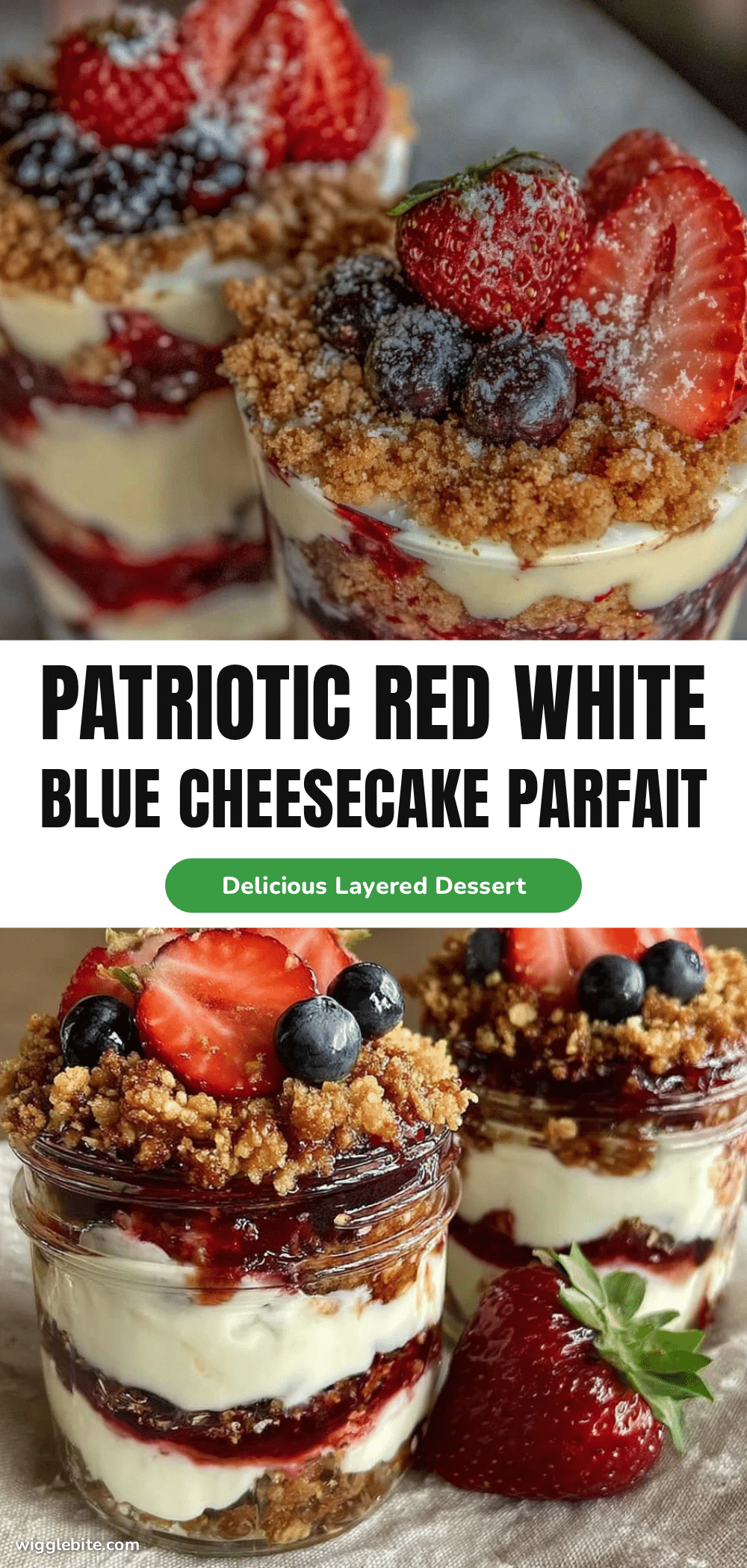 fresh red white and blue cheesecake parfait recipe