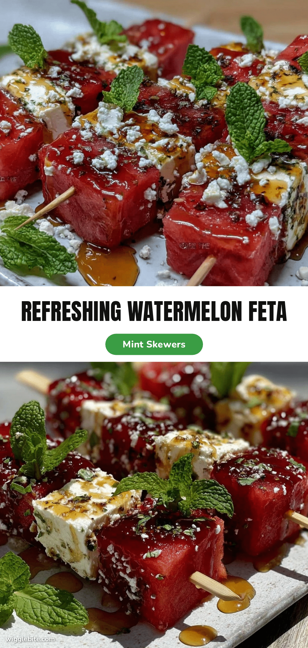fresh watermelon feta mint skewers recipe