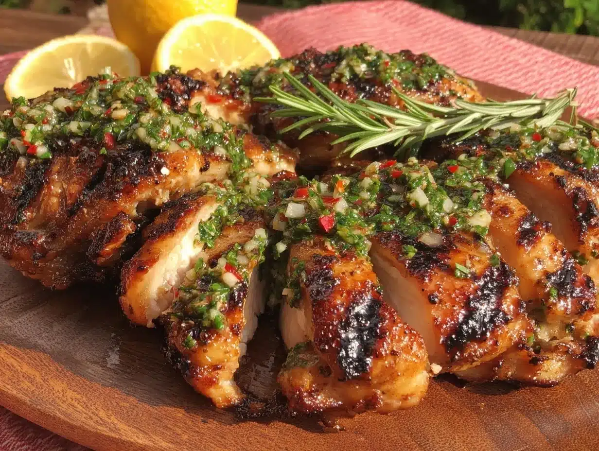 garlic herb grilled chicken thighs preparation steps
